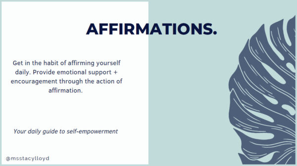 Ms Stacy Lloyd Affirmations Preview page